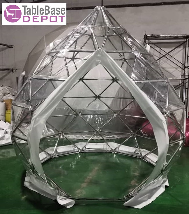 Double Helix Shape Geodesic Dining Dome Igloo Tent Stainless Steel 3M 4 Person