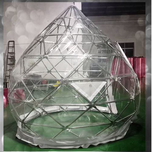 Double Helix Shape Geodesic Dining Dome Igloo Tent Stainless Steel 3M 4 Person