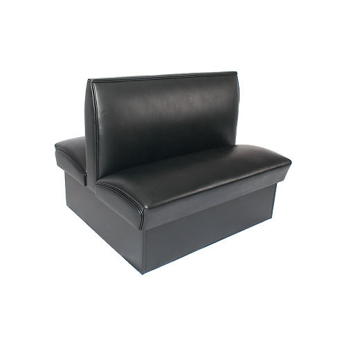 ComfortZone Classic Black Upholstered Restaurant Wall Bench for Commercial Use