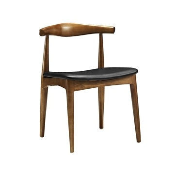 TBD Chic Series Providence Upholstered Black Leatherette Dining Chair