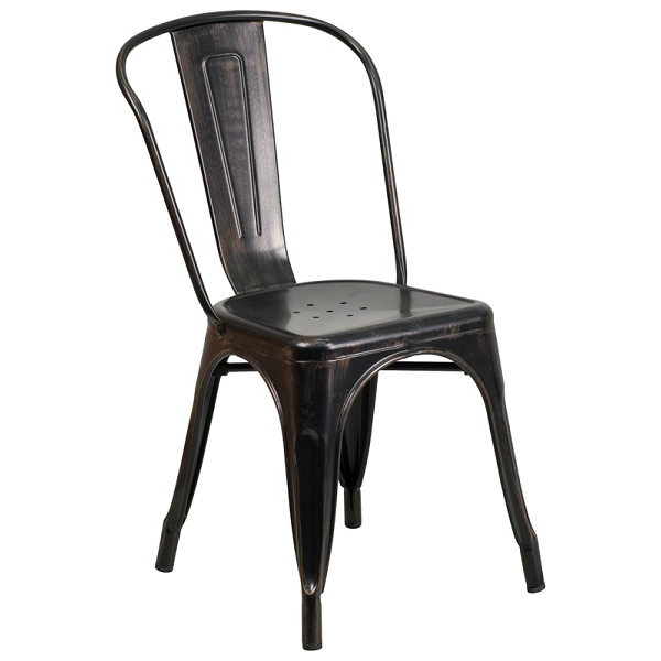 Galvanized Antique Black Copper Tolix Chair