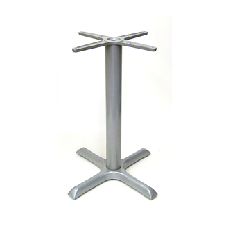 Galvanized Silver Outdoor Criss Cross Classic Table Base 22
