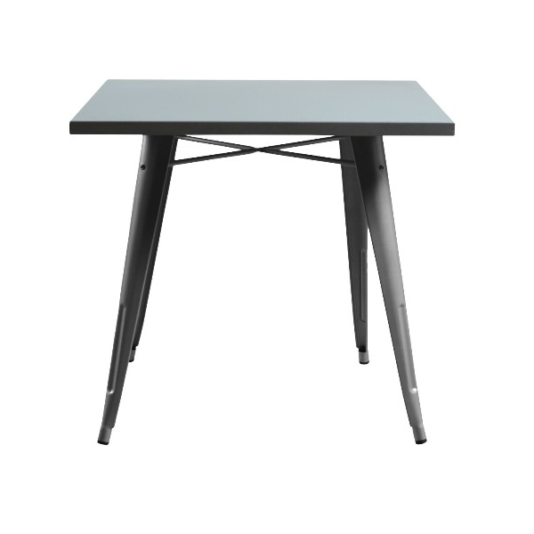 Galvanized Silver Powder Coat Tolix Table In-Outdoor Use