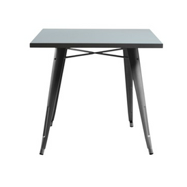 Galvanized Silver Powder Coat Tolix Table In-Outdoor Use