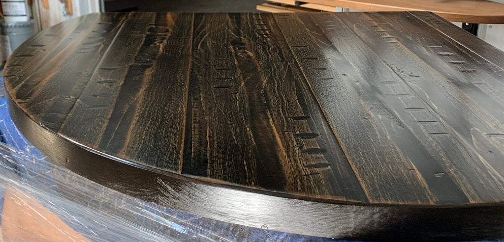 Heavy Distressed Onyx Natural Eastern Georgia Pine Restaurant Table Tops