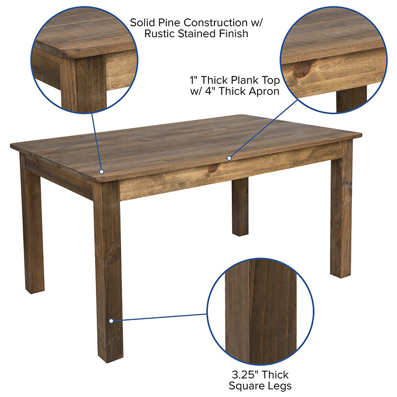 Heirloom Countrified Finish Country Farm Table Commercial Grade