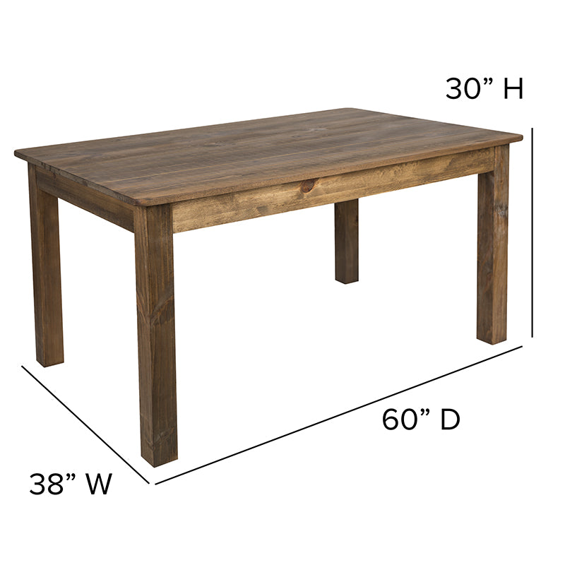 Heirloom Countrified Finish Country Farm Table Commercial Grade