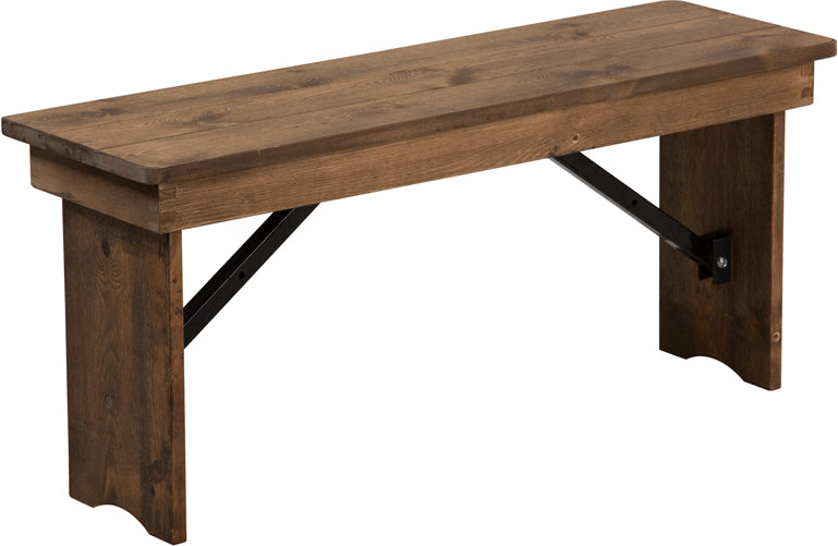 Heirloom Countrified Finish Country Farm Bench Two Sizes