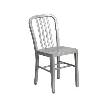 KAli Industrial Silver Galvanized Side Chair