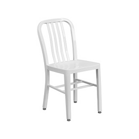 KAli Industrial White Galvanized Side Chair