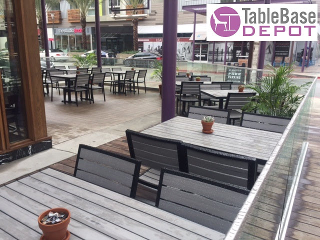 Lanai Outdoor Plasteek Restaurant Patio Tables 6 Color Options