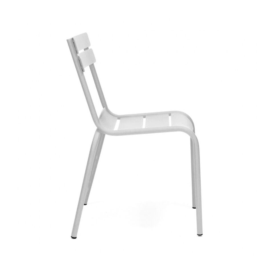 Massima White Indoor Outdoor Galvanized Side Chair