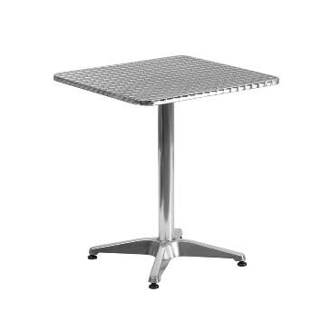 Modern Smooth Stainless Steel Patio Table and Base 23.5