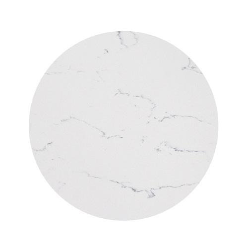Natural Veining White Quartz With Gray Wavy Streaks In-Outdoor