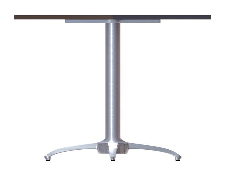 NoRock Table Base Metallic Silver Classic Cross Style Base 27