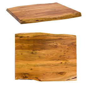 Noble Reddish-Brown Acacia Restaurant Table With Dark Veins Live Edge