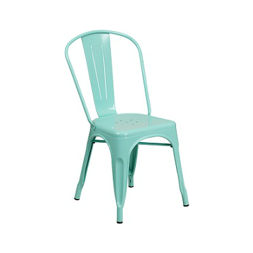 Peppermint Finish Galvanized In-Outdoor Tolix Chair