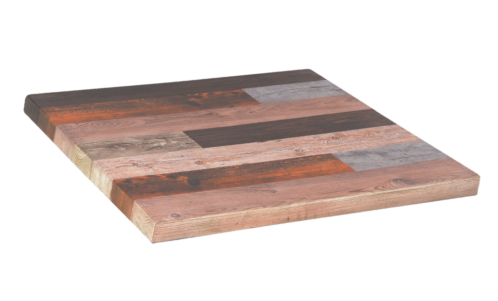 Reclaimed Industry Wood Resin Restaurant Table Tops In-Outdoor