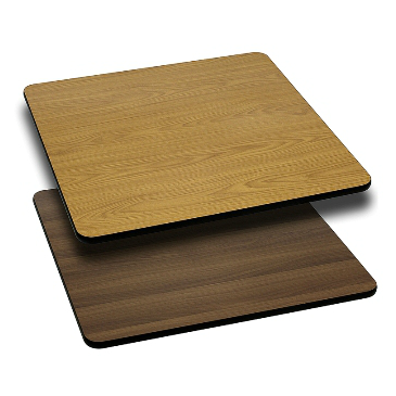 Rectangular Double Sided Laminate Natural Walnut Table Tops