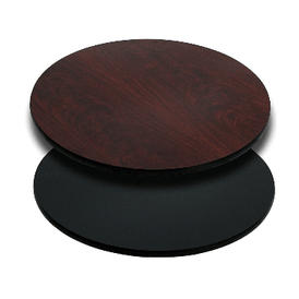 Round Double Sided Mahogany Black Laminate Table Tops