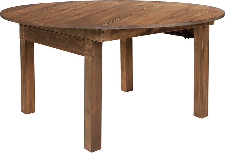 Round Heirloom Countrified Finish Country Farm Table Commercial Grade 60