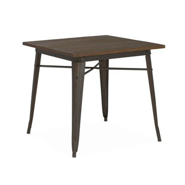Rusted Finish Tolix Elm Wood Dining Table 30