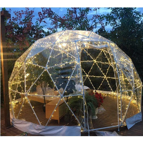 Safe Pod Steel Patio Igloo 4 Person 3M Geodesic Dome Tent Square Zipper Entrance