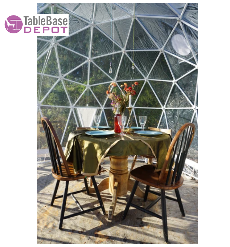 Safe Pod Steel Patio Igloo 4 Person 3M Geodesic Dome Tent Square Zipper Entrance