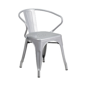 Sonic Silver Finish Tolix Arm Chair