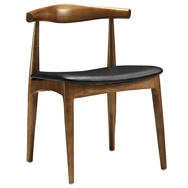 TBD Chic Series Providence Upholstered Black Leatherette Dining Chair