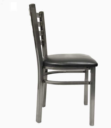 The Henry Medium Gun Metal Ladder Back Restaurant Chair