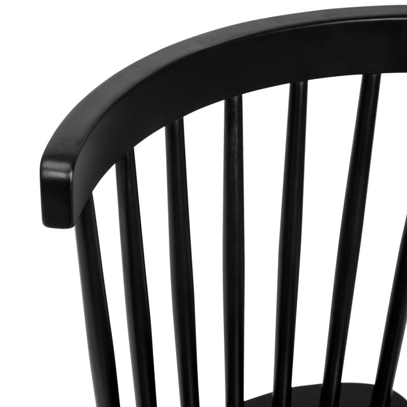 Time-Honored Black Spindle Back Restaurant Side Chair