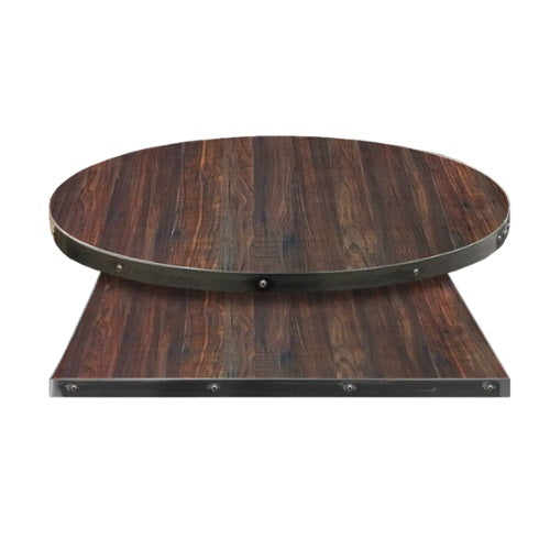 Titan Steel Edge Custom Deep Woods Laminate Restaurant Table Tops