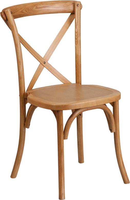 Vintage Natural Finish Cross Back Beech Wood Chair