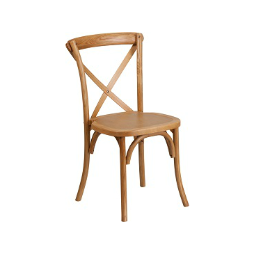 Vintage Natural Finish Cross Back Beech Wood Chair
