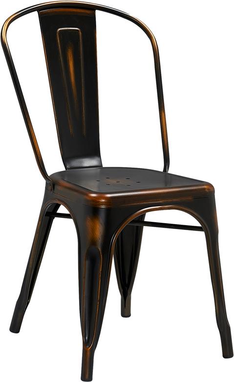 Dark Weathered Copper Finish Tolix Chair