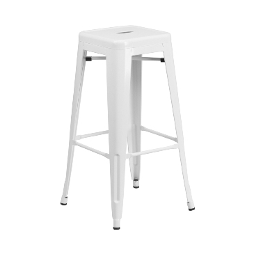 Classic Solid White Tolix Bar Stool