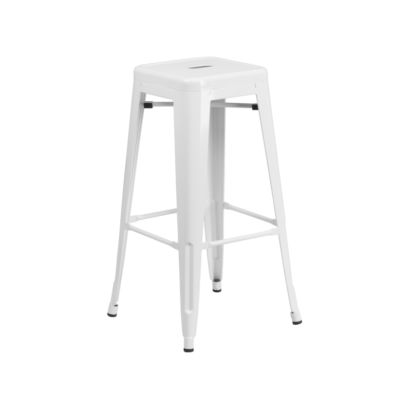 Classic Solid White Tolix Bar Stool