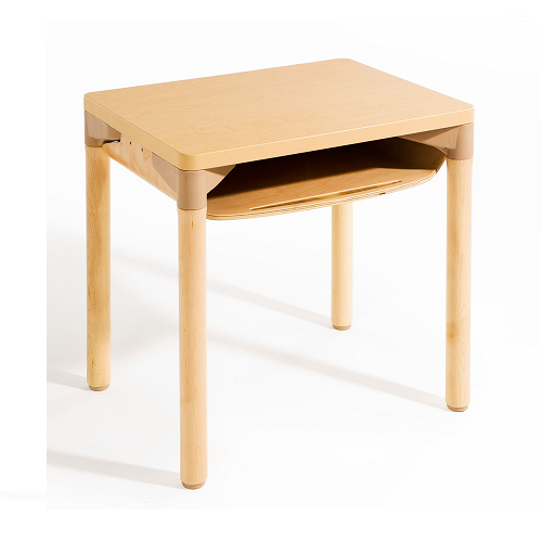 Willowbrook Adustable School Desk Extra Storage Natural Wood Finish