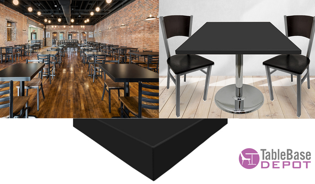 City Urban Extra Thick Laminate Restaurant Table Tops Indoor Use