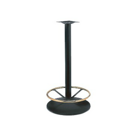 Black Bar Height Table Base Brass Foot Ring