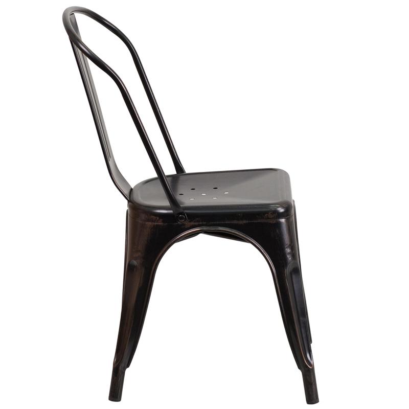 Galvanized Antique Black Copper Tolix Chair