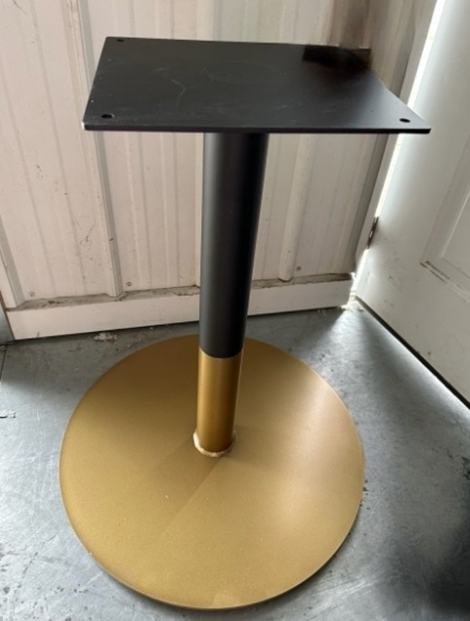 Upscale Two-Tone Gold and Black Traditional Round Table Base
