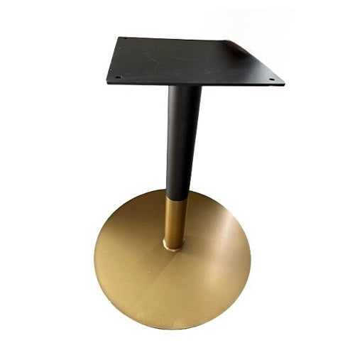 Upscale Two-Tone Gold and Black Traditional Round Table Base