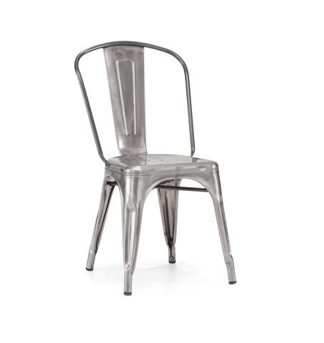Clear Gun Metal Tolix Chair
