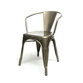 Industrial Arm Chair Tolix Pewter Glossy
