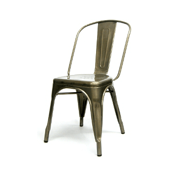 Tolix Industrial Chair Aged Pewter Finish
