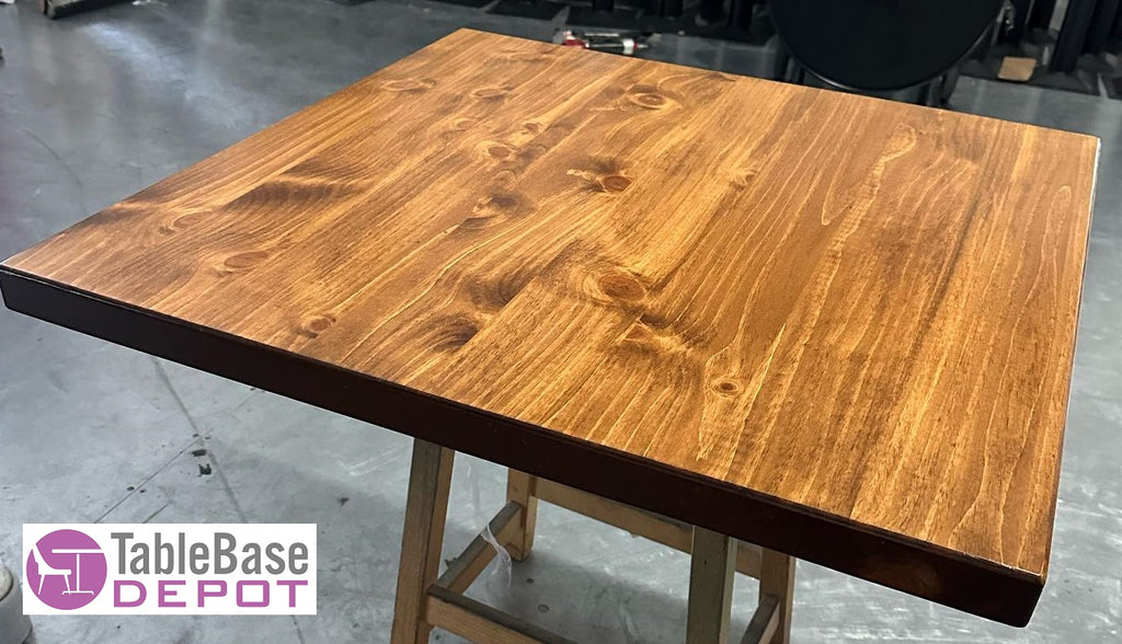 Midwest Pine Restaurant Table Tops Custom Size and Color
