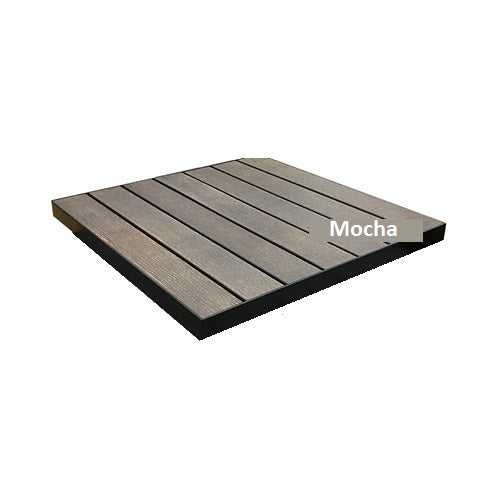 Chocolate Mocha Faux Wood Patio Table Top In-Outdoor
