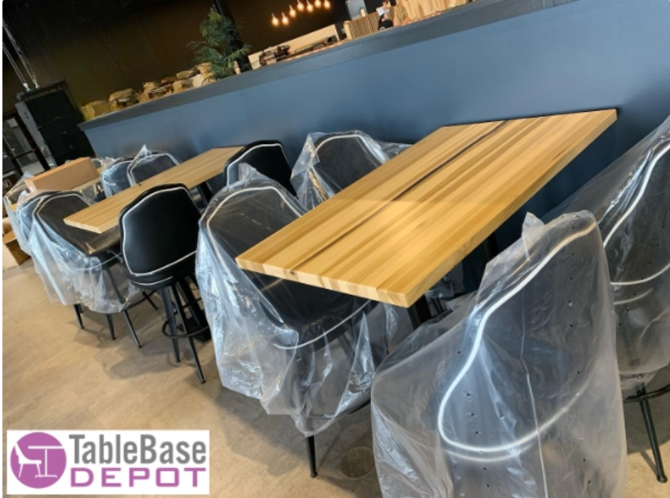 Stylish Poplar Light Weight Restaurant Table Tops Fully Custom Made